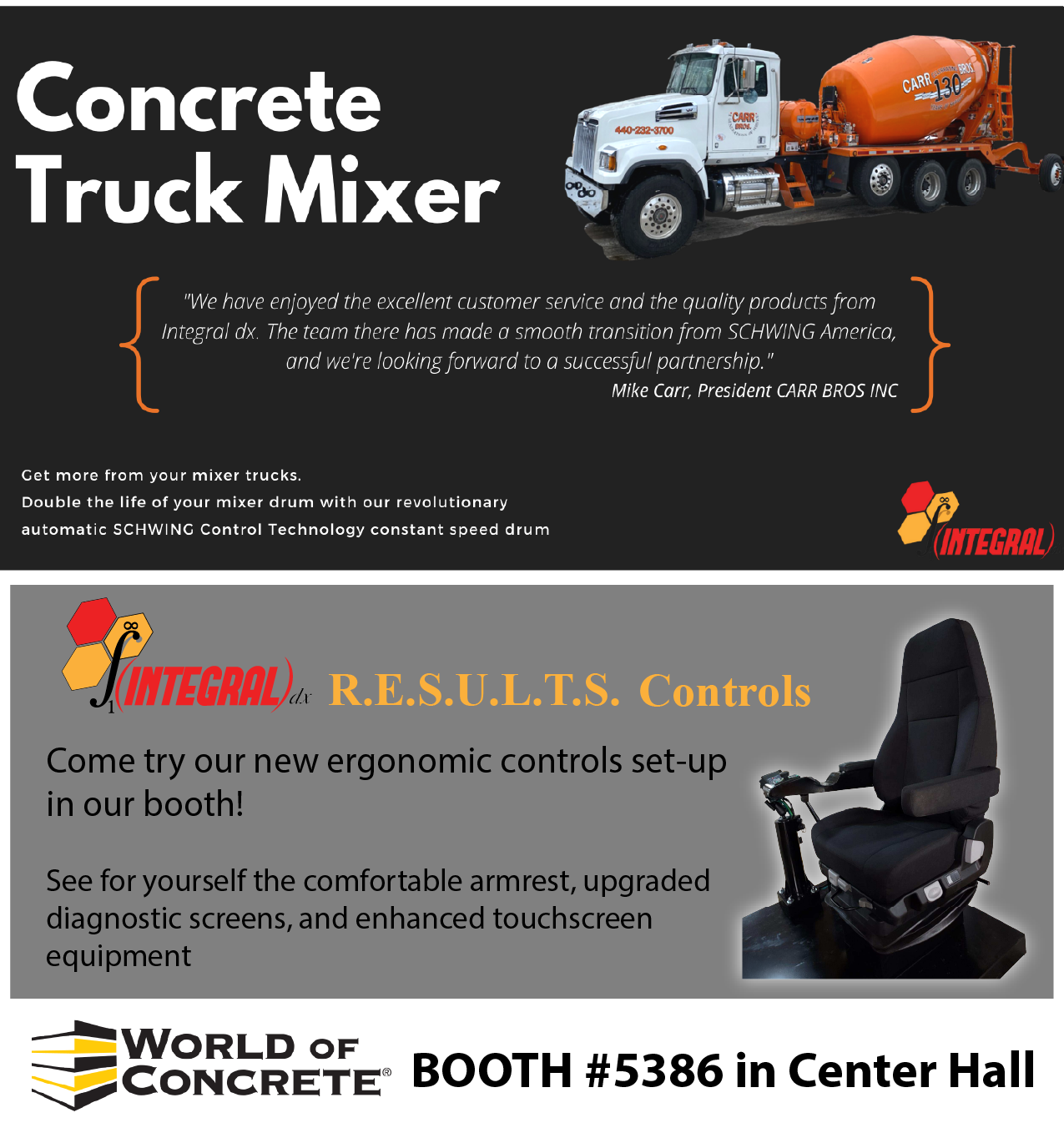 Concrete Truck Mixer - Integral dx